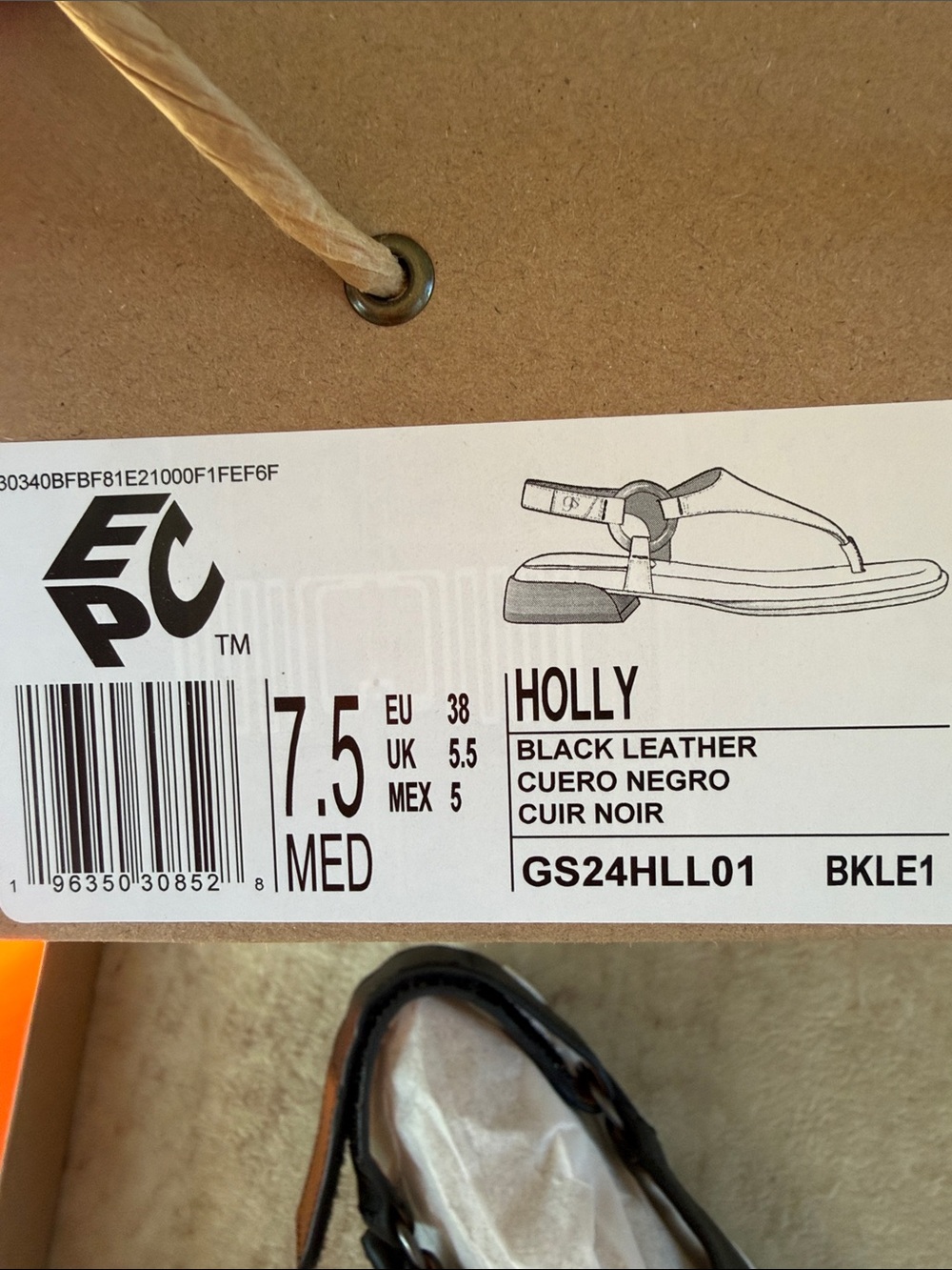 Kenneth Cole Black Pointed Thong Slingback Sandals - Picture 2 of 12